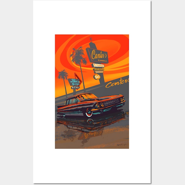 Pontiac Bonneville 59 Wall Art by SFDesignstudio